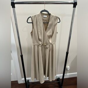 Calvin Klein Beige Sleeveless Dress